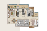 Mahavir Spring Thane 2BHK Plan