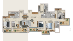 Mahavir Spring Thane 3BHK Plan