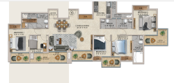 Mahavir Spring Thane 4BHK Plan